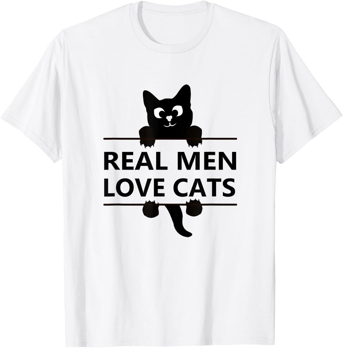 Cats Real Men Love and have Cats cat lover gift T-Shirt - T-Shirt | White