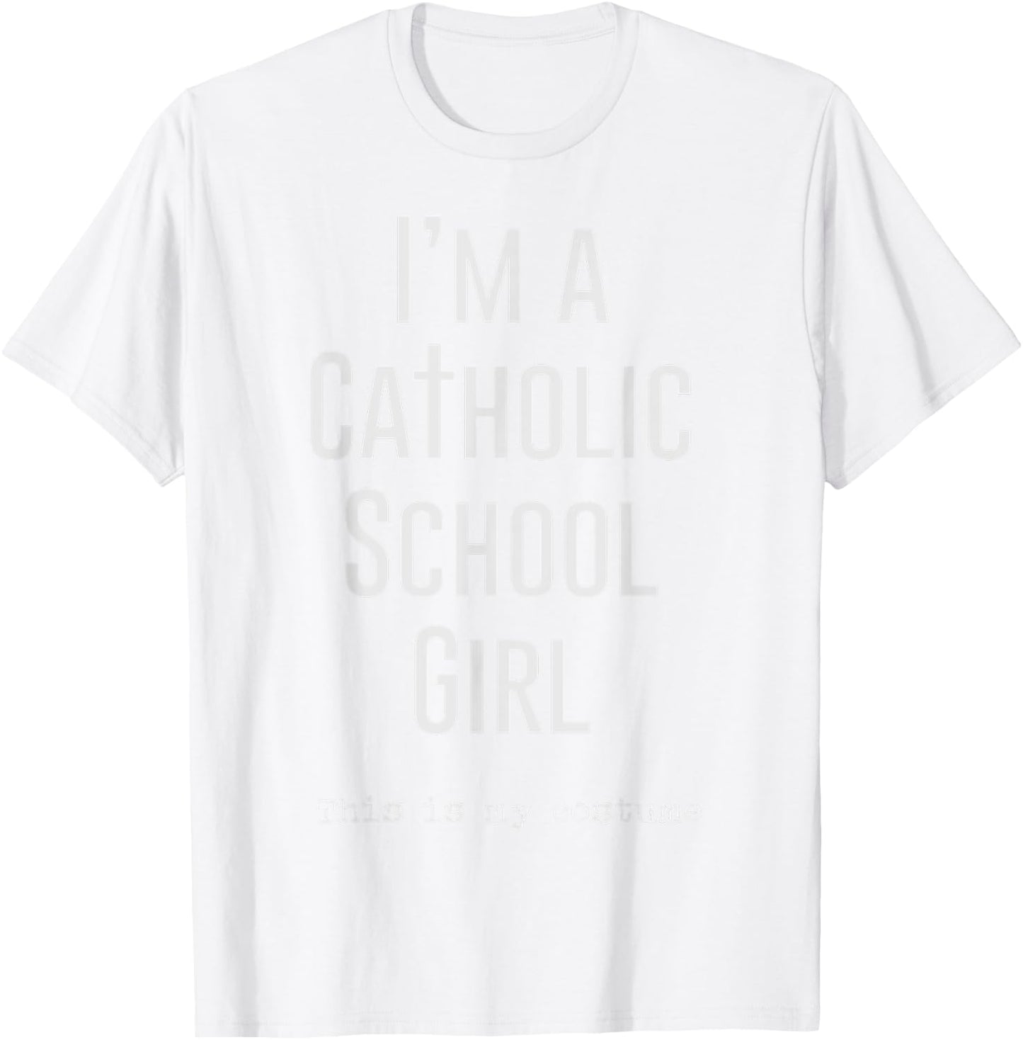 Halloween Catholic School Girl Costume T-Shirt - T-Shirt | White