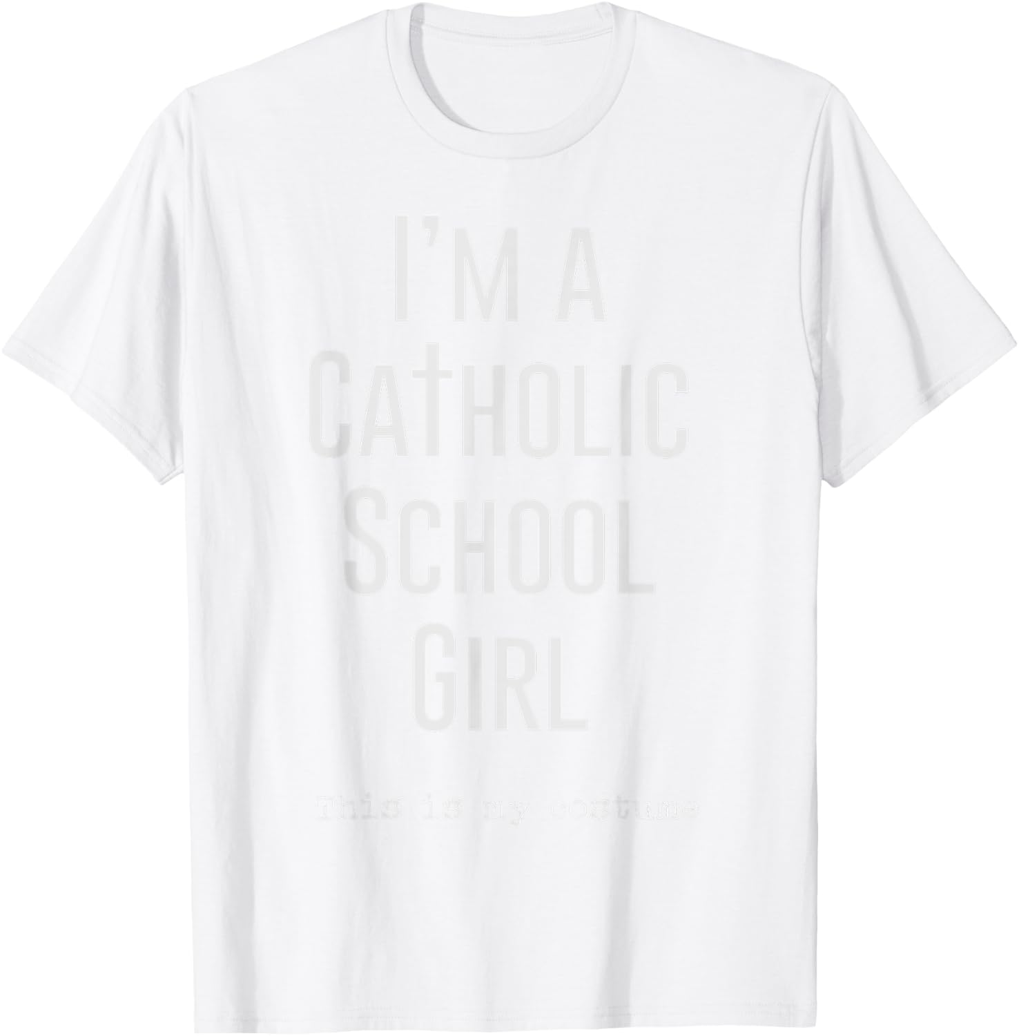Halloween Catholic School Girl Costume T-Shirt - T-Shirt | White