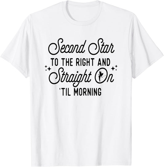 Second Star To The Right You Can Fly Magical T-Shirt - T-Shirt | White
