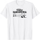 Fight Sarcopenia Barbell for Baby Boomers Exercise Scientist T-Shirt - T-Shirt | White