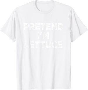 Pretend I'm Lettuce Lazy Halloween Costume T-Shirt - T-Shirt | White