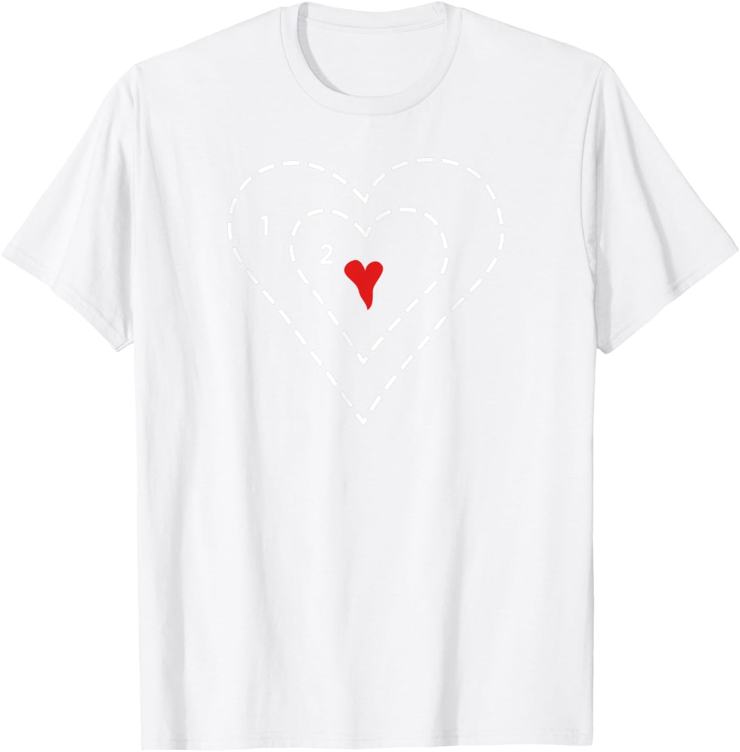 Heart Two Sizes Too Small Funny Christmas Xmas T-Shirt - T-Shirt | White