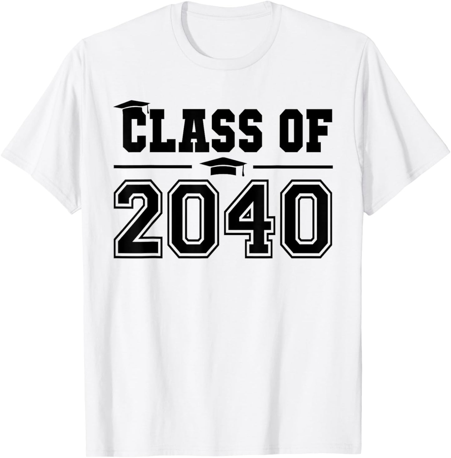 Class of 2040 Grow With Me First Day of School Graduation T-Shirt - T-Shirt | White