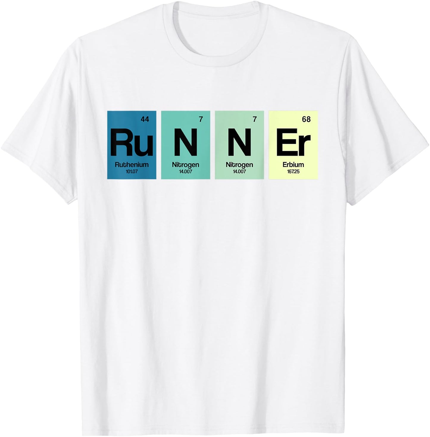 Runner Periodic Table Funy Marathon Runners Science Gift T-Shirt - T-Shirt | White
