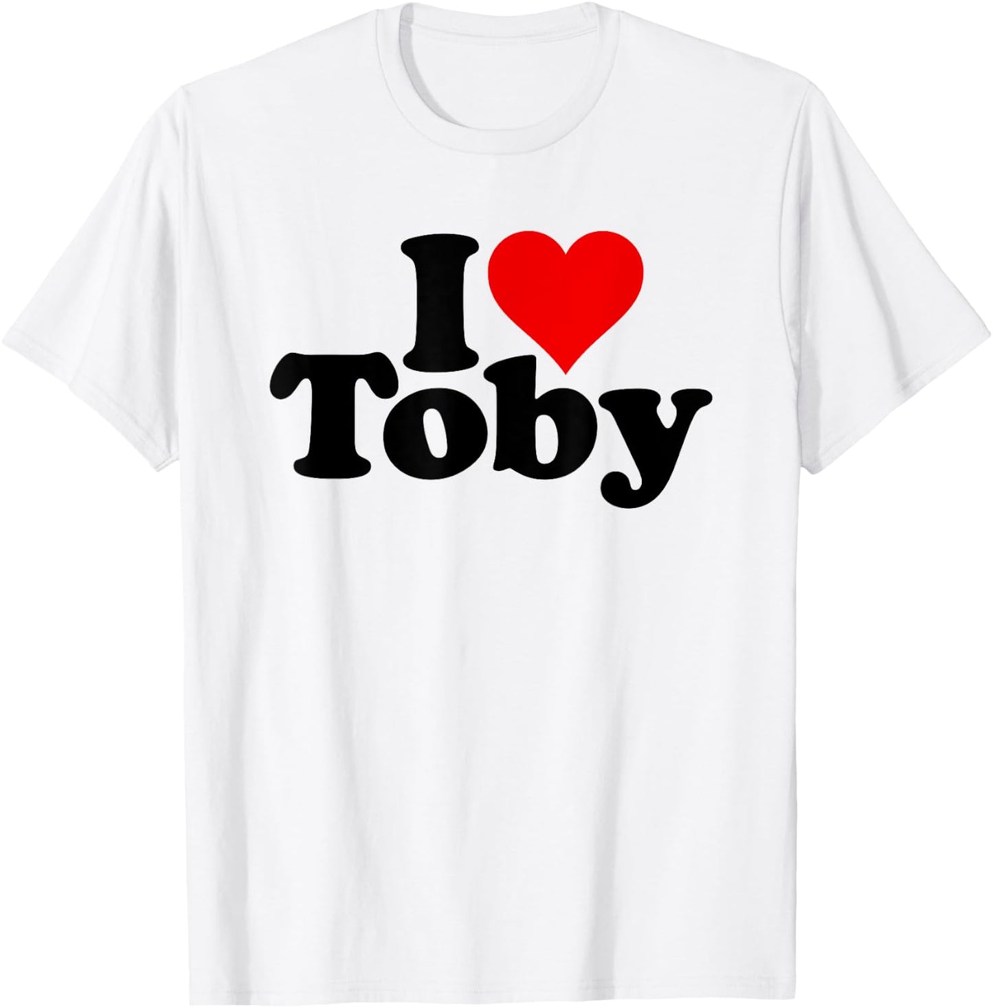 I Love Heart Toby Tobias T-Shirt - T-Shirt | White
