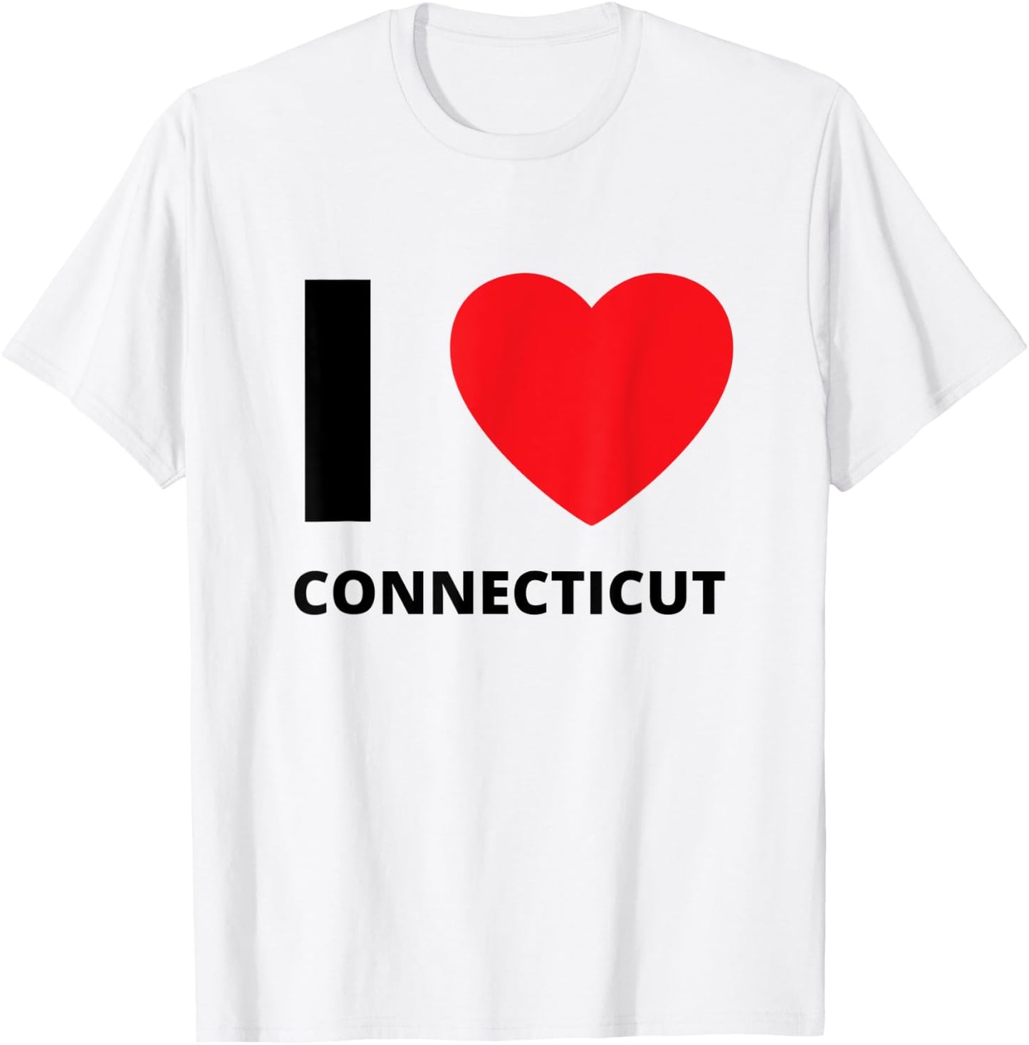 I Love Connecticut Heart CT - Travel Tourist T-Shirt - T-Shirt | White