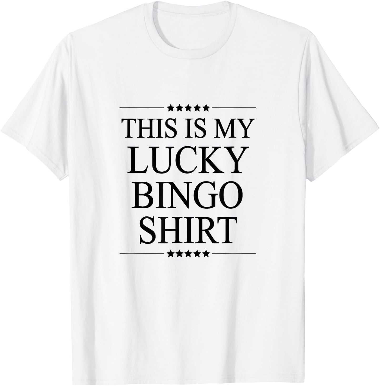 This is My Lucky Bingo Shirt Funny Gift Graphic T-Shirt - T-Shirt | White