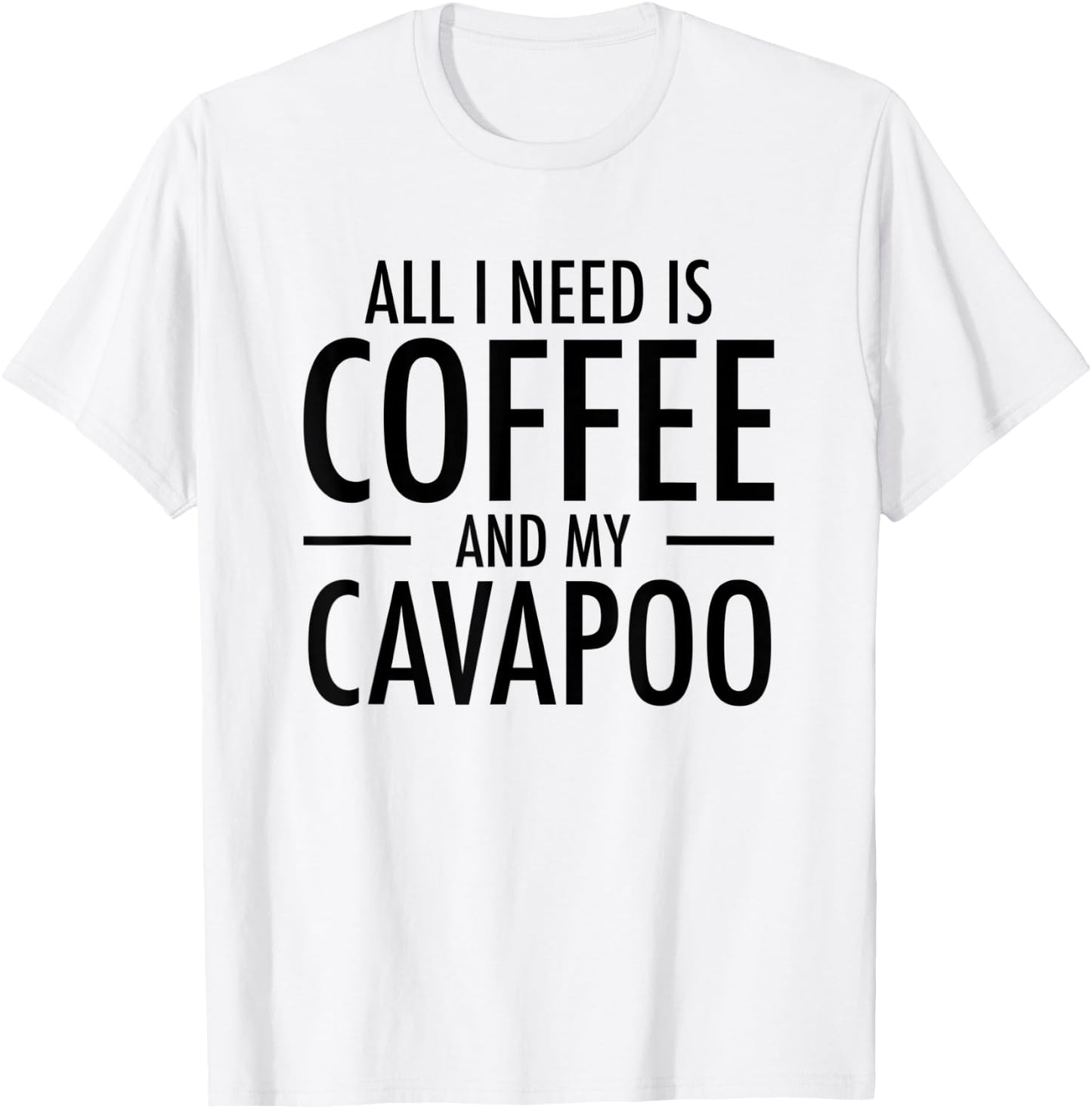 Coffee and Cavapoos Funny Cavapoo Gift Dog Mom Dad Women Kids T-Shirt - T-Shirt | White