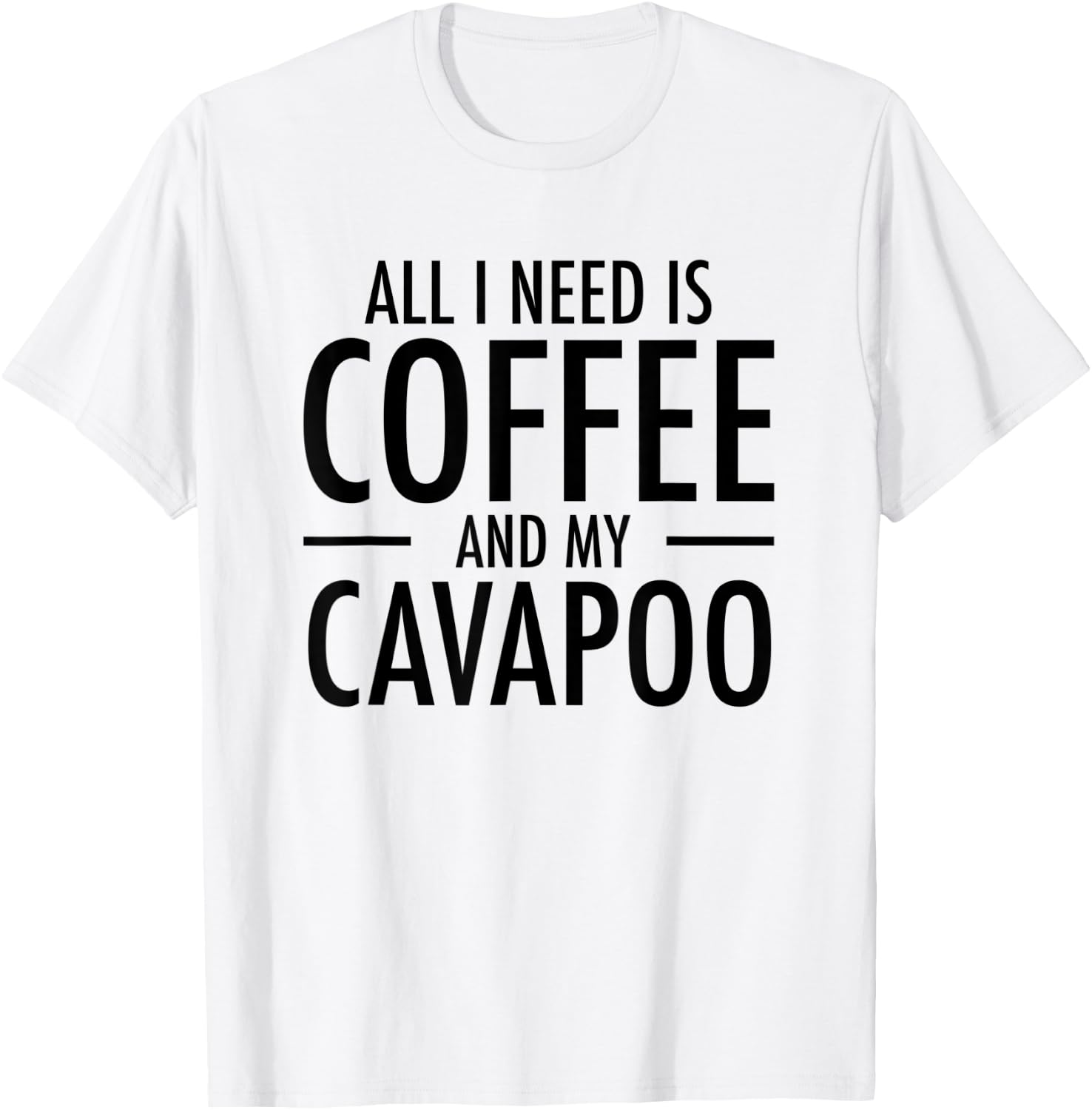 Coffee and Cavapoos Funny Cavapoo Gift Dog Mom Dad Women Kids T-Shirt - T-Shirt | White