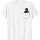 Cute Crow In A Pocket Funny Pocket Crows Raven In Pocket T-Shirt - T-Shirt | White