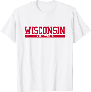 Wisconsin Volleyball T-Shirt - T-Shirt | White