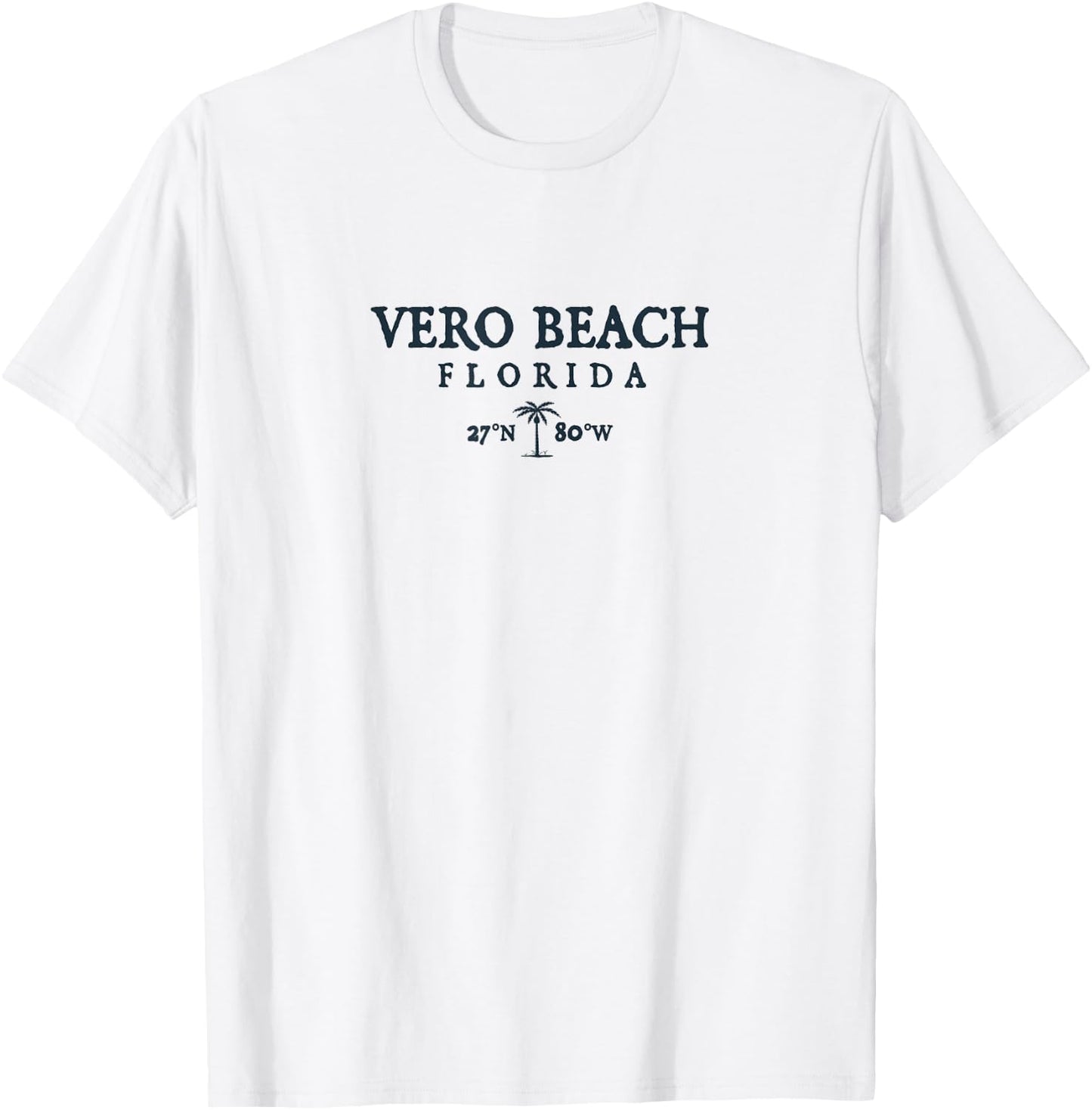 Vero Beach Florida Palm Tree Surf Beach Gift Men Women T-Shirt - T-Shirt | White