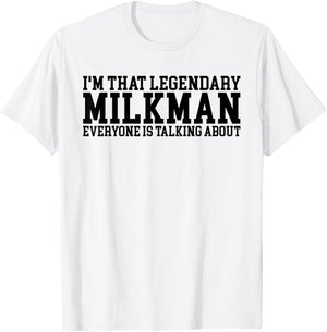 Vintage Milkman, Milk Man Apparel, Funny Milk Lover Gifts T-Shirt - T-Shirt | White