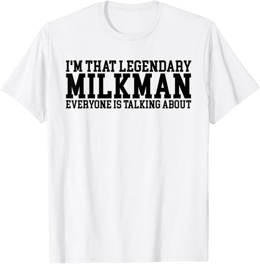 Vintage Milkman, Milk Man Apparel, Funny Milk Lover Gifts T-Shirt - T-Shirt | White