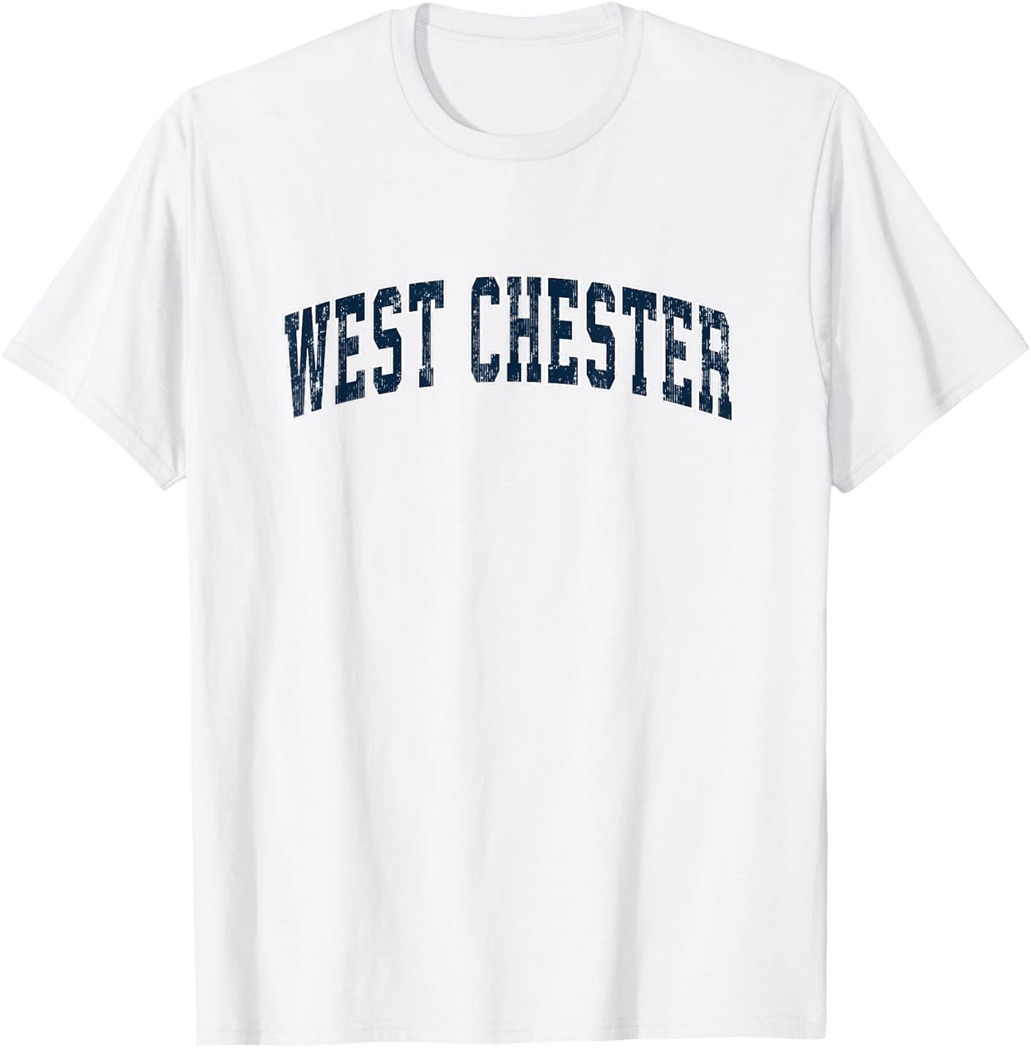 West Chester Pennsylvania PA Vintage Sports Design Navy Desi T-Shirt - T-Shirt | White