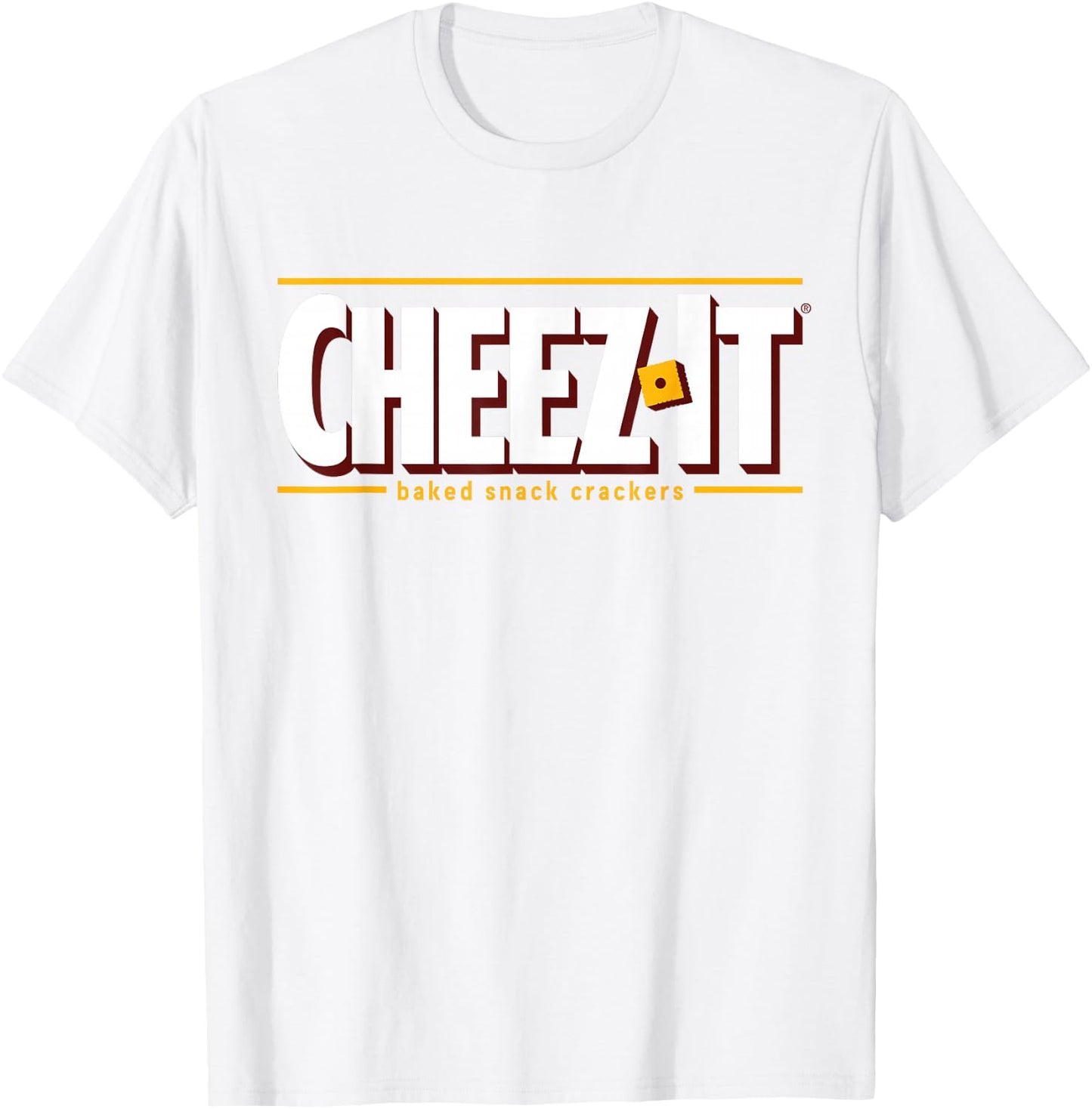Kellogg's Cheez-It Logo , Men's Exercise and Fitness, , Short Sleeve, Red, X-Small T-Shirt - T-Shirt | White