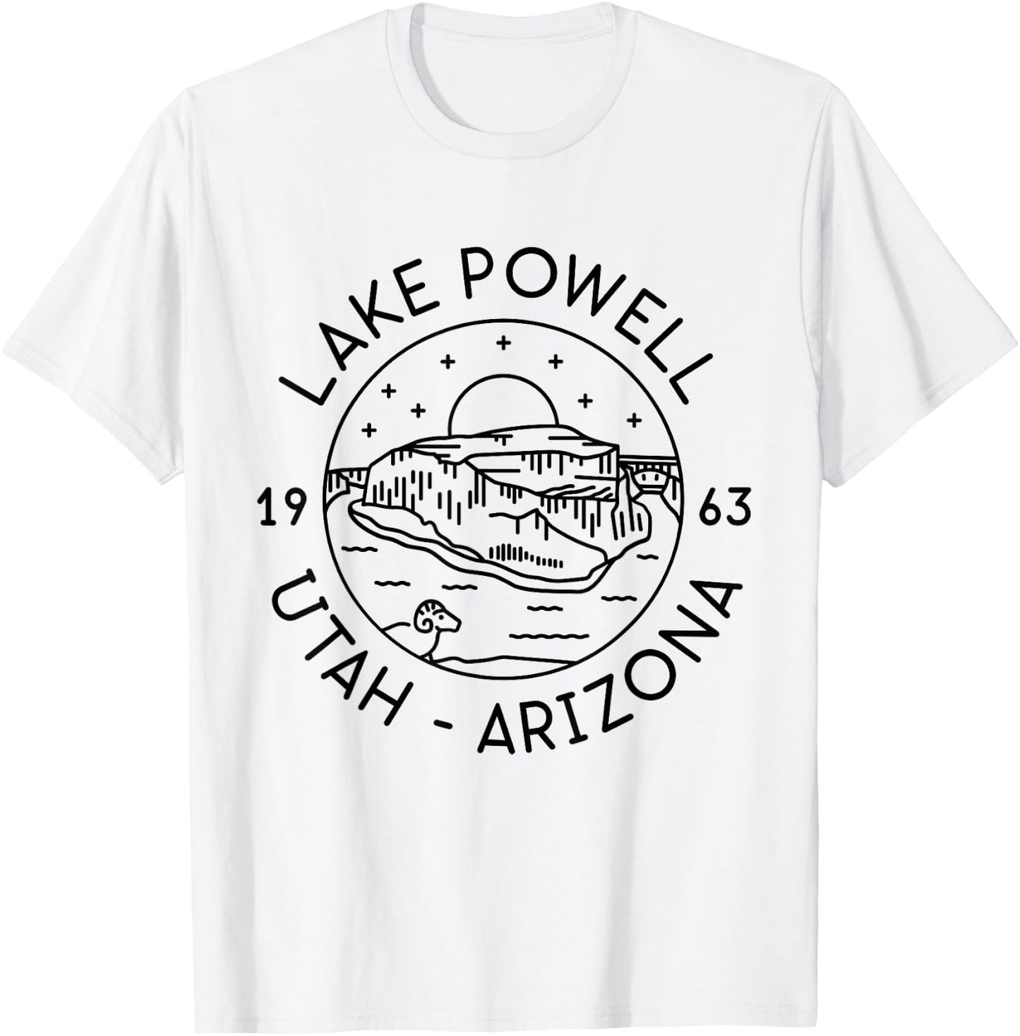 Lake Powell Reservoir 1963 Utah Arizona T-Shirt - T-Shirt | White