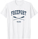 Freeport Maine Vintage Nautical Crossed Oars Navy T-Shirt - T-Shirt | White