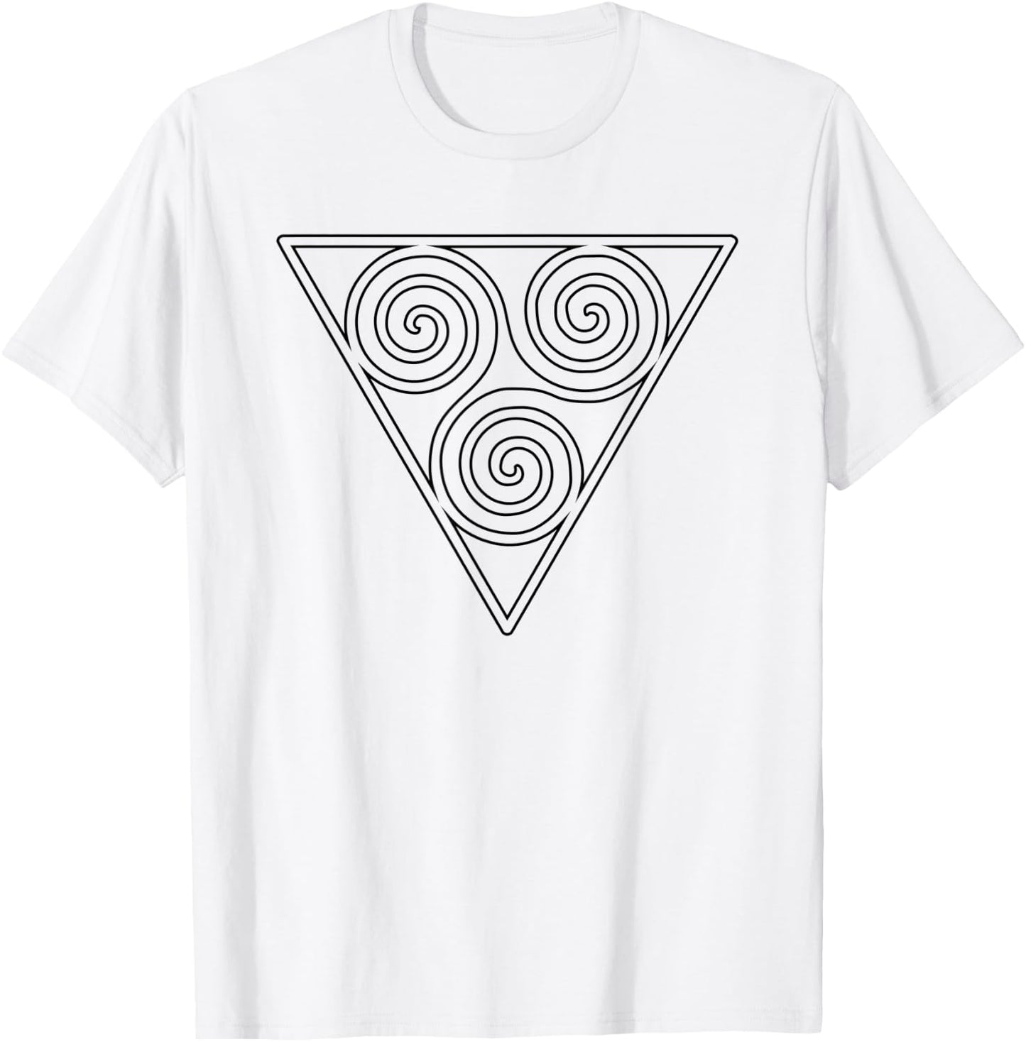 Celtic Symbol - Triskele - Triple Spiral In Triangle 2 T-Shirt - T-Shirt | White