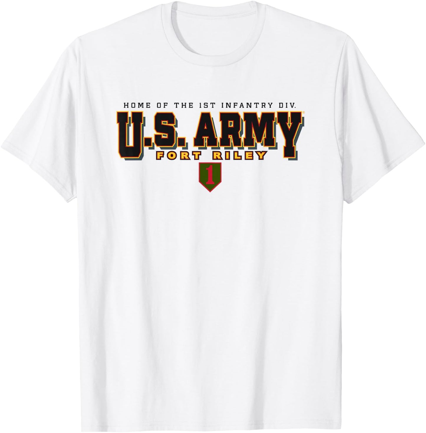 Fort Riley United States Army Military Officially Licensed T-Shirt - T-Shirt | White