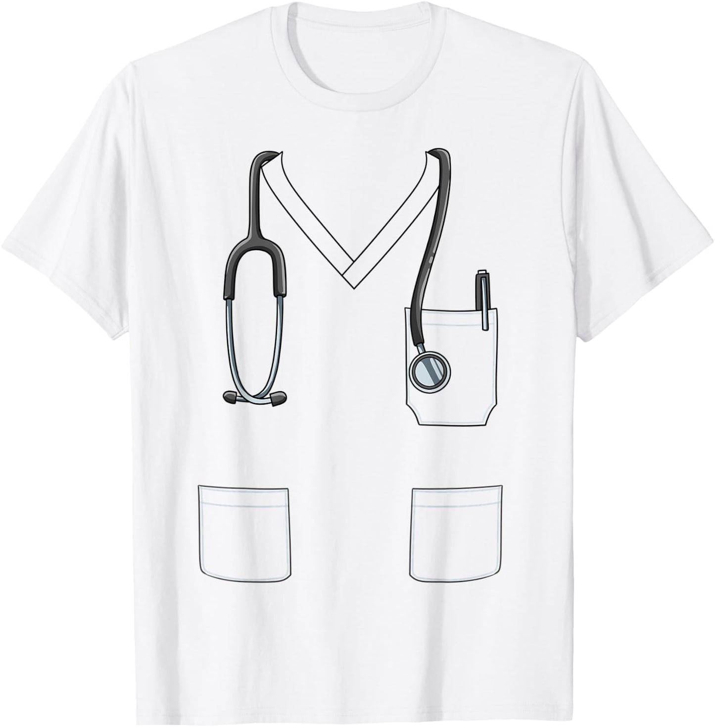 Easy Nurse Costume Nurse Body Headless Nurse Costume T-Shirt - T-Shirt | White