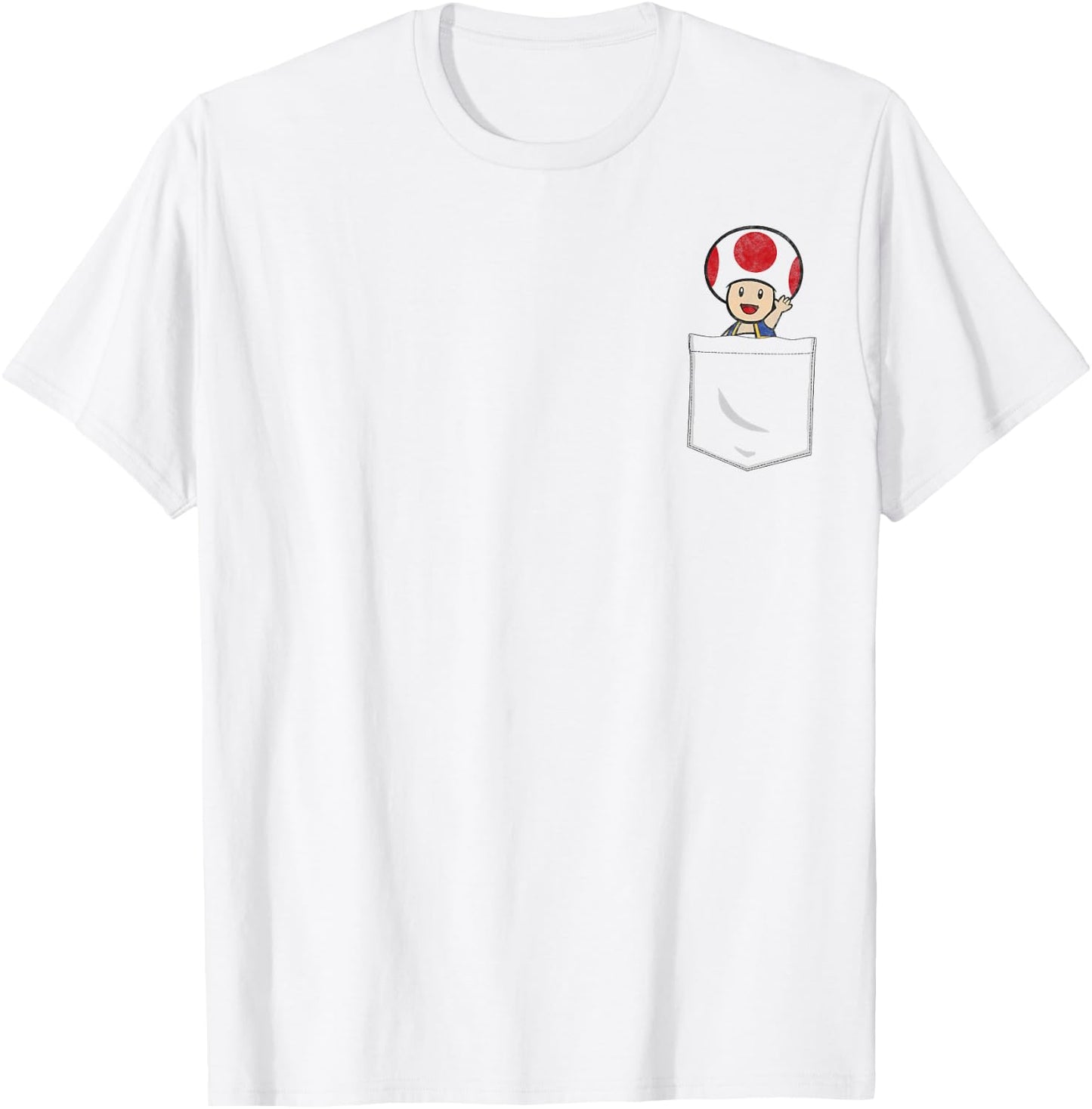 Super Mario Toad Pocket T-Shirt - T-Shirt | White