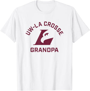 University of Wisconsin-La Crosse Eagles Arched Grandpa T-Shirt - T-Shirt | White