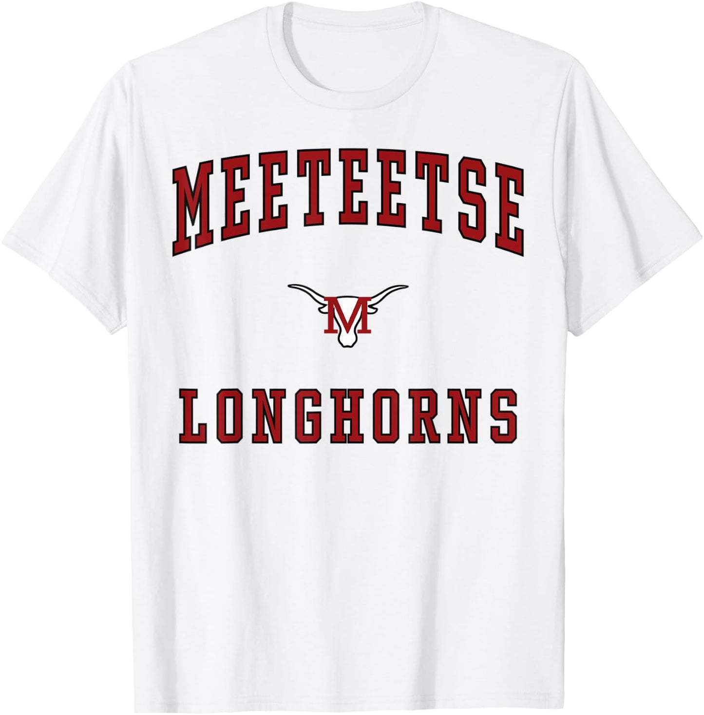 Meeteetse High School Longhorns T-Shirt - T-Shirt | White