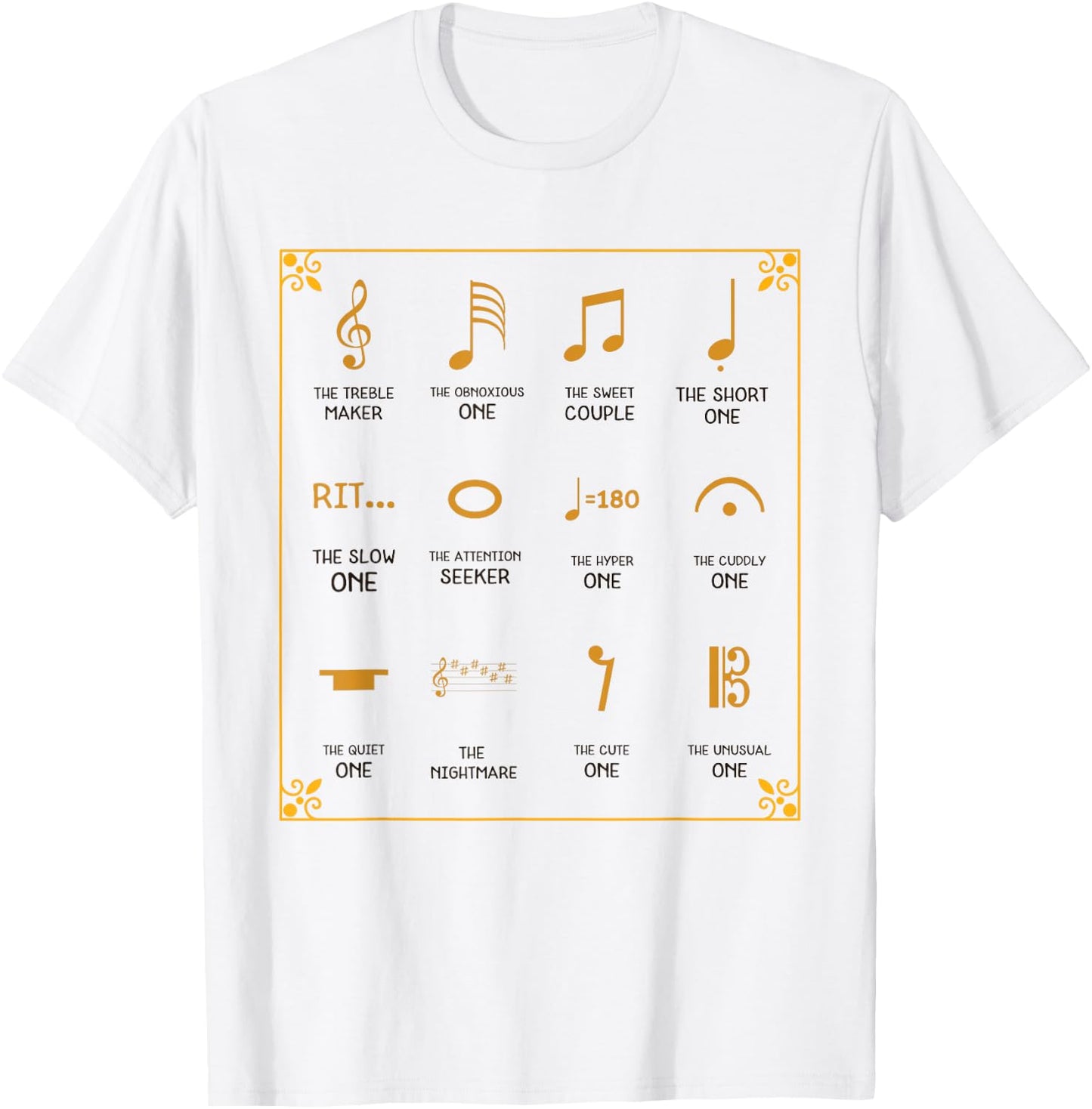 Funny Music Notes Definition Music Theory Instrument Humor T-Shirt - T-Shirt | White
