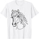 Line Art Dad Mom Horse - Haflinger Horse T-Shirt - T-Shirt | White