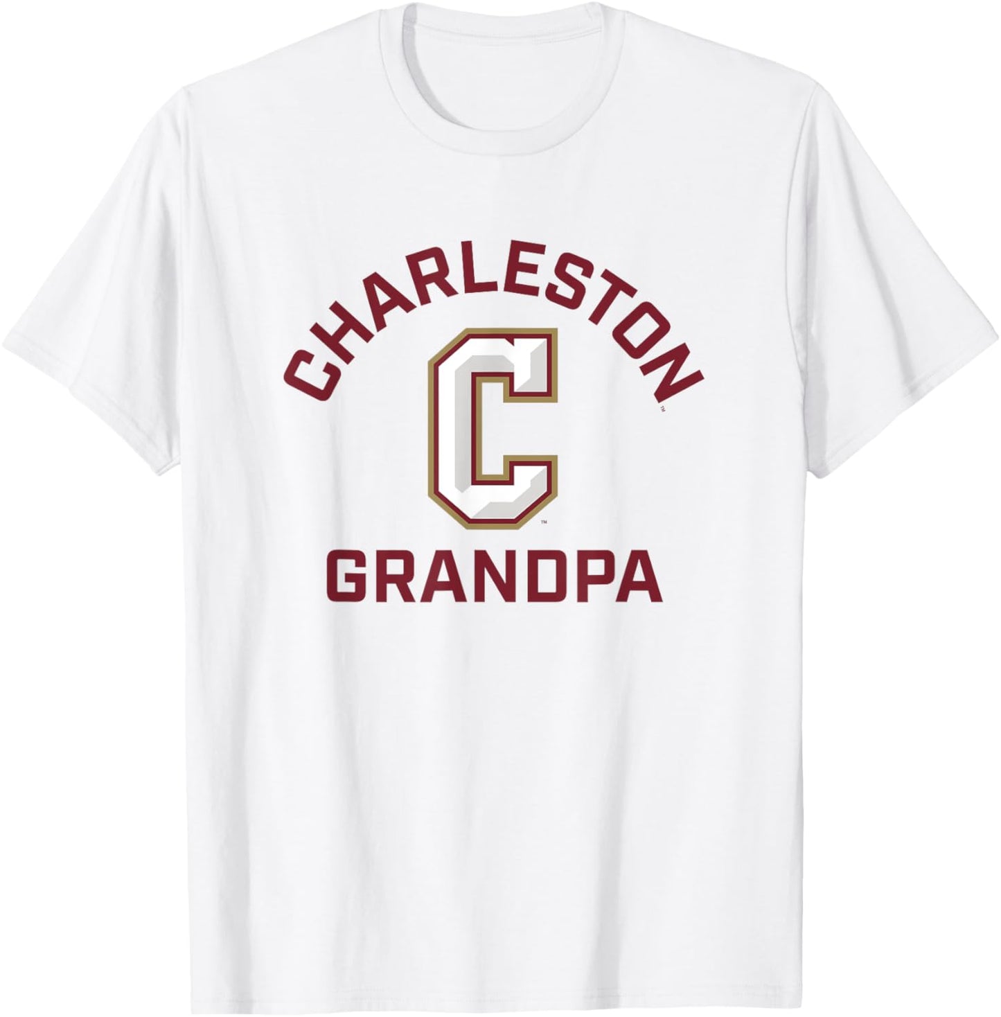College of Charleston Cougars Arched Grandpa T-Shirt - T-Shirt | White