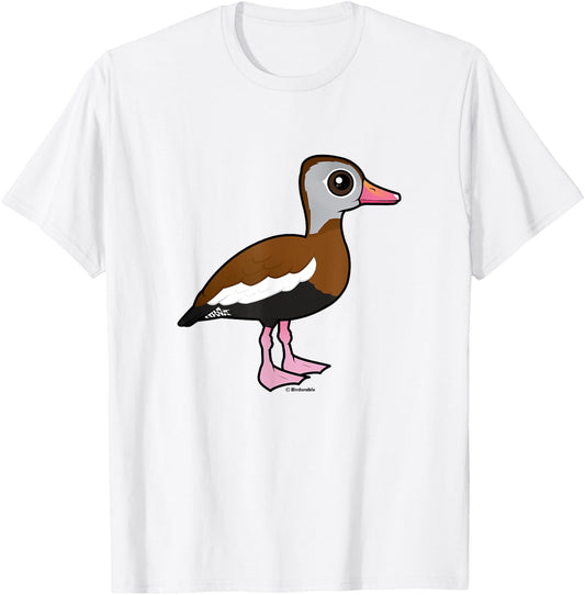 Black-bellied Whistling-Duck Cute Cartoon Duck Bird Lover T-Shirt - T-Shirt | White
