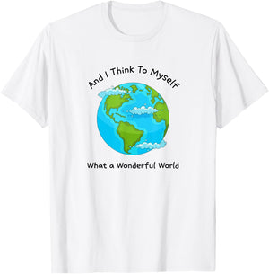 What a Wonderful World - Planet Earth T-Shirt - T-Shirt | White