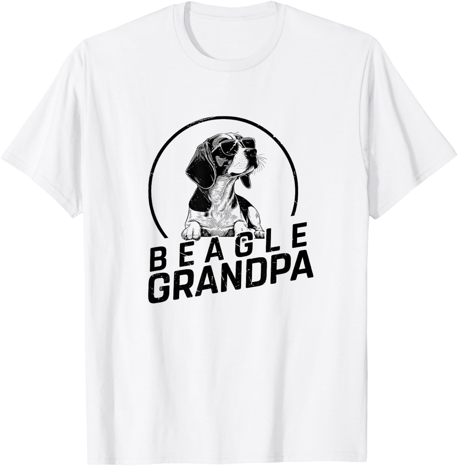 Beagle Dog Grandpa Grand Paw Dog Lover Gifts Men Dad Father T-Shirt - T-Shirt | White