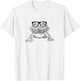 The Pawster Bearded Dragon Nerdy Glasses Animal T-Shirt - T-Shirt | White