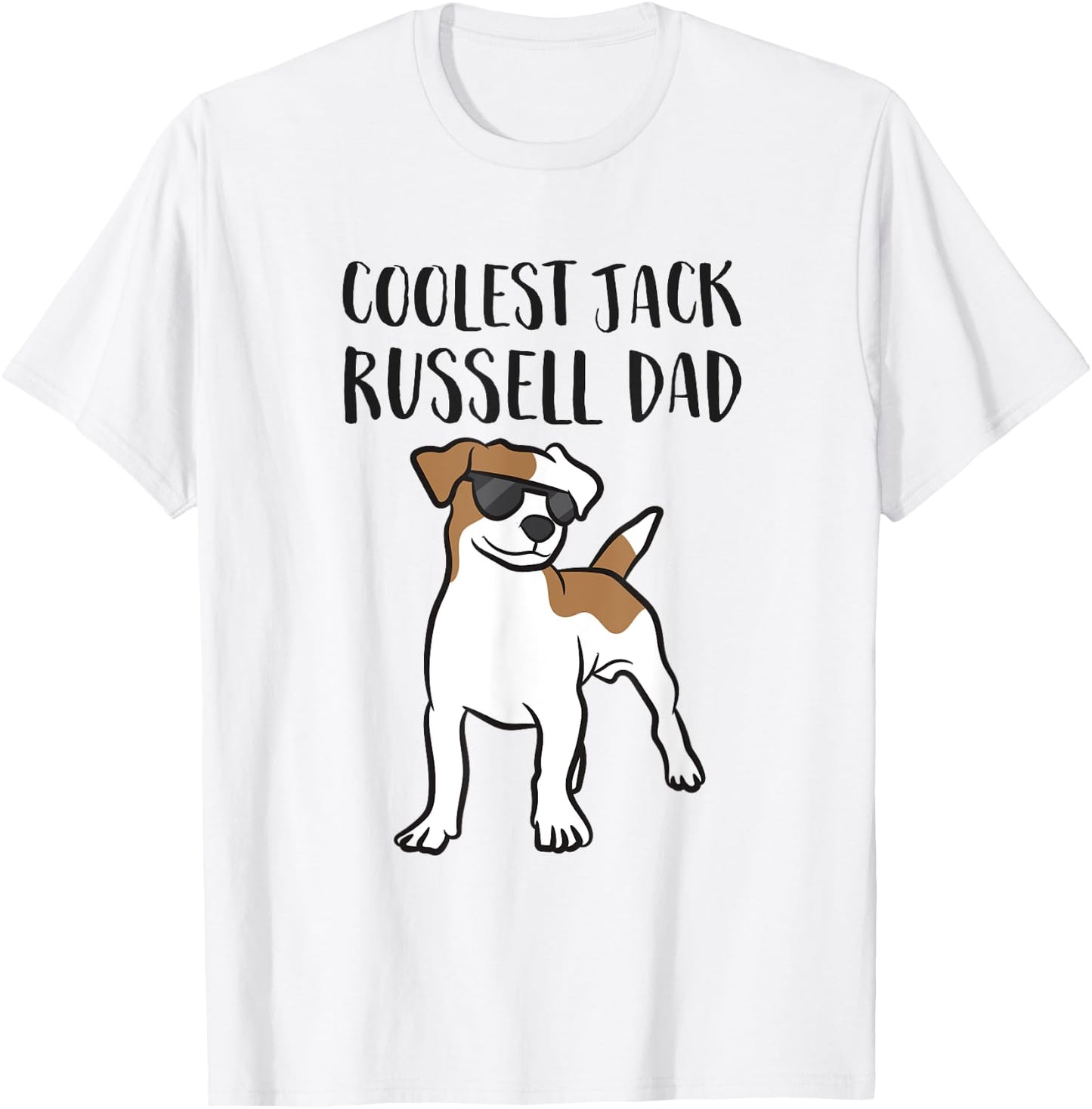 Coolest Jack Russel Dad Father Of Jack Russell Terrier T-Shirt - T-Shirt | White