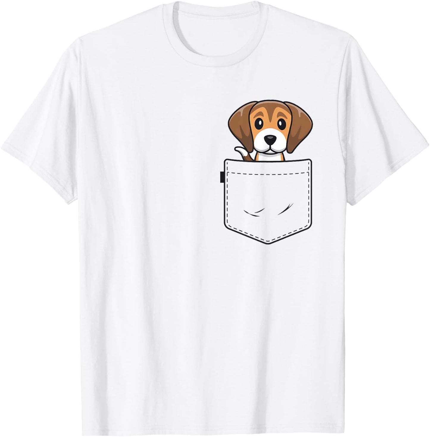 Beagle Dog In Pocket Shirts Men Women Beagle Lover Gift T-Shirt - T-Shirt | White