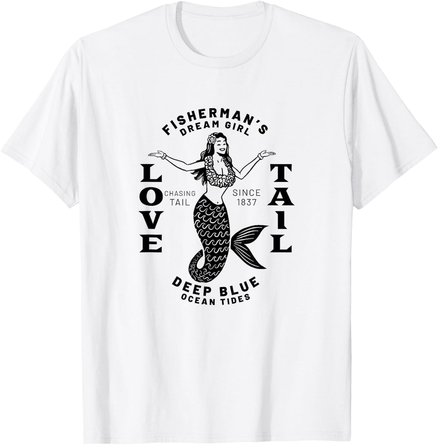 Fishing & Chasing Tail T-Shirt - T-Shirt | White