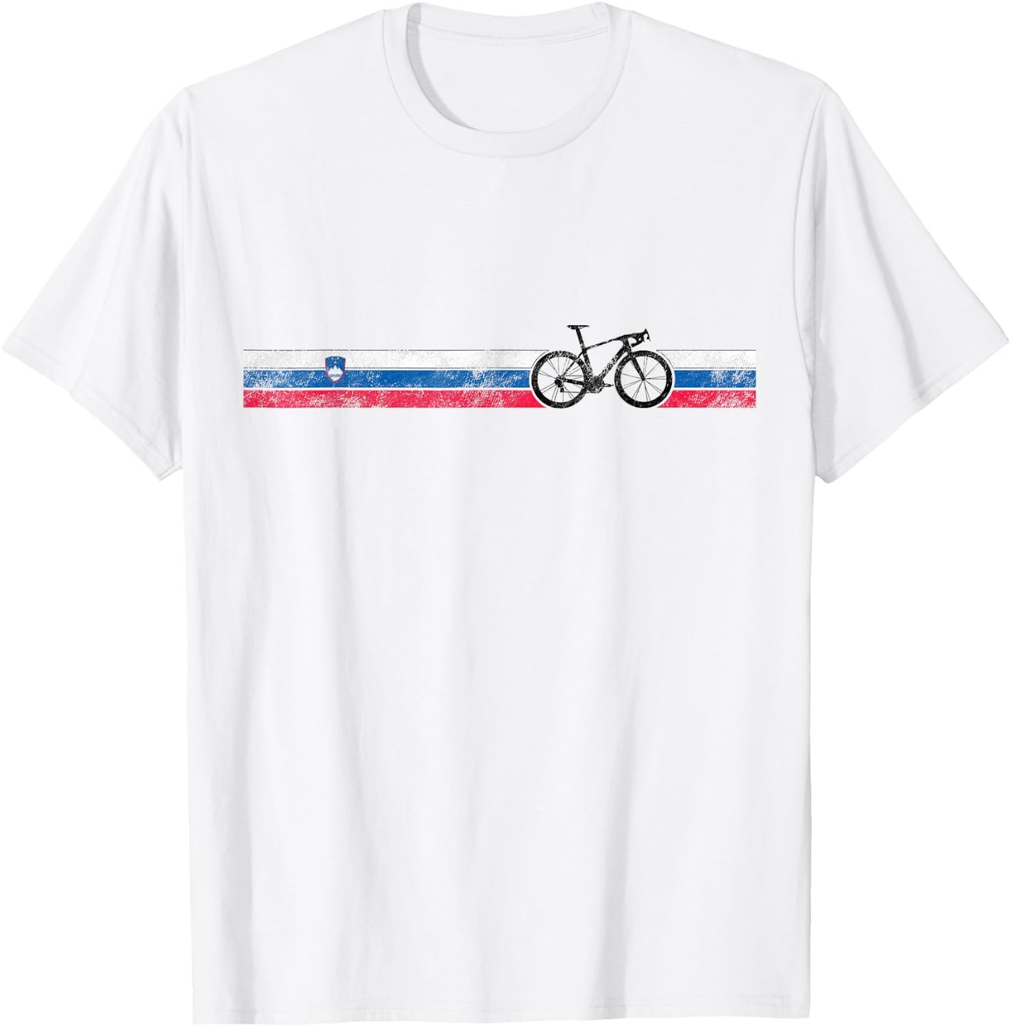 Cyclist Flag Republic Slovenia Slovene Cycling Gift T-Shirt - T-Shirt | White