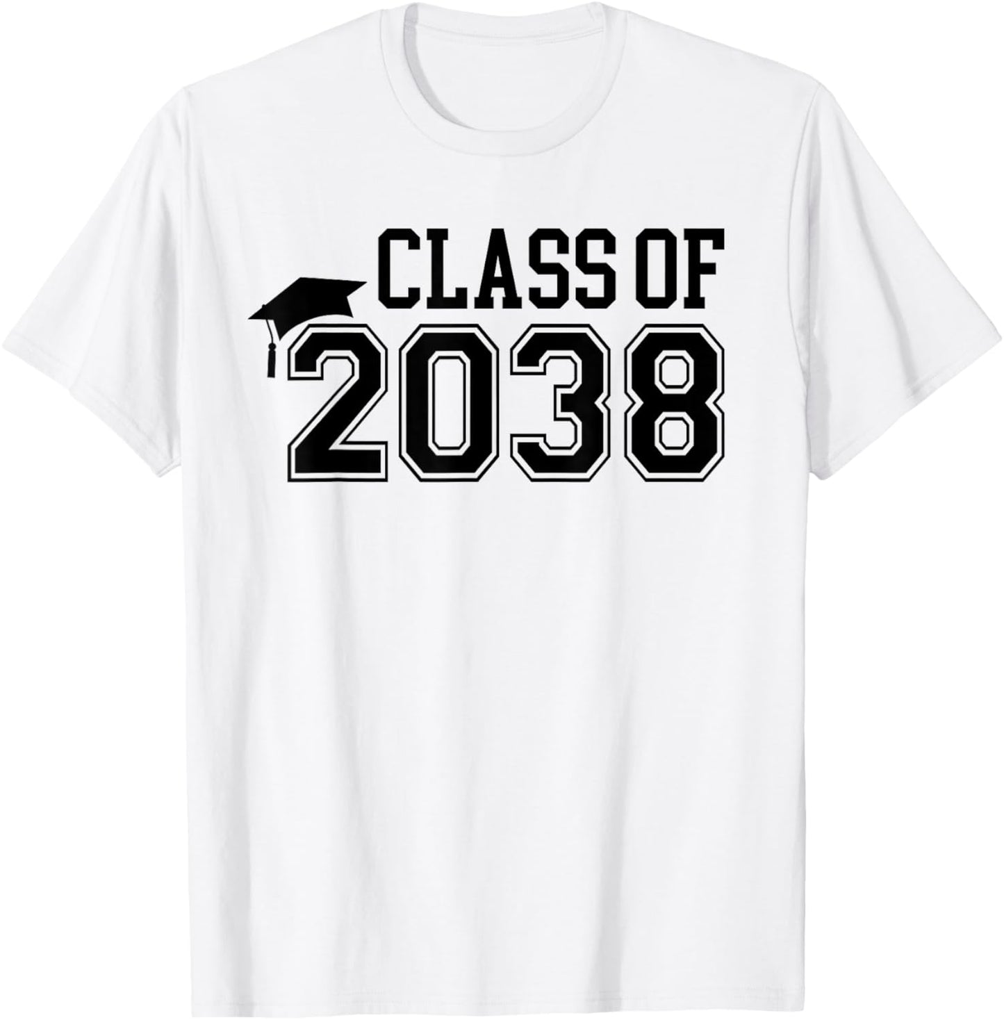 Kindergarten Class of 2038 First Day School Grow with Me T-Shirt - T-Shirt | White
