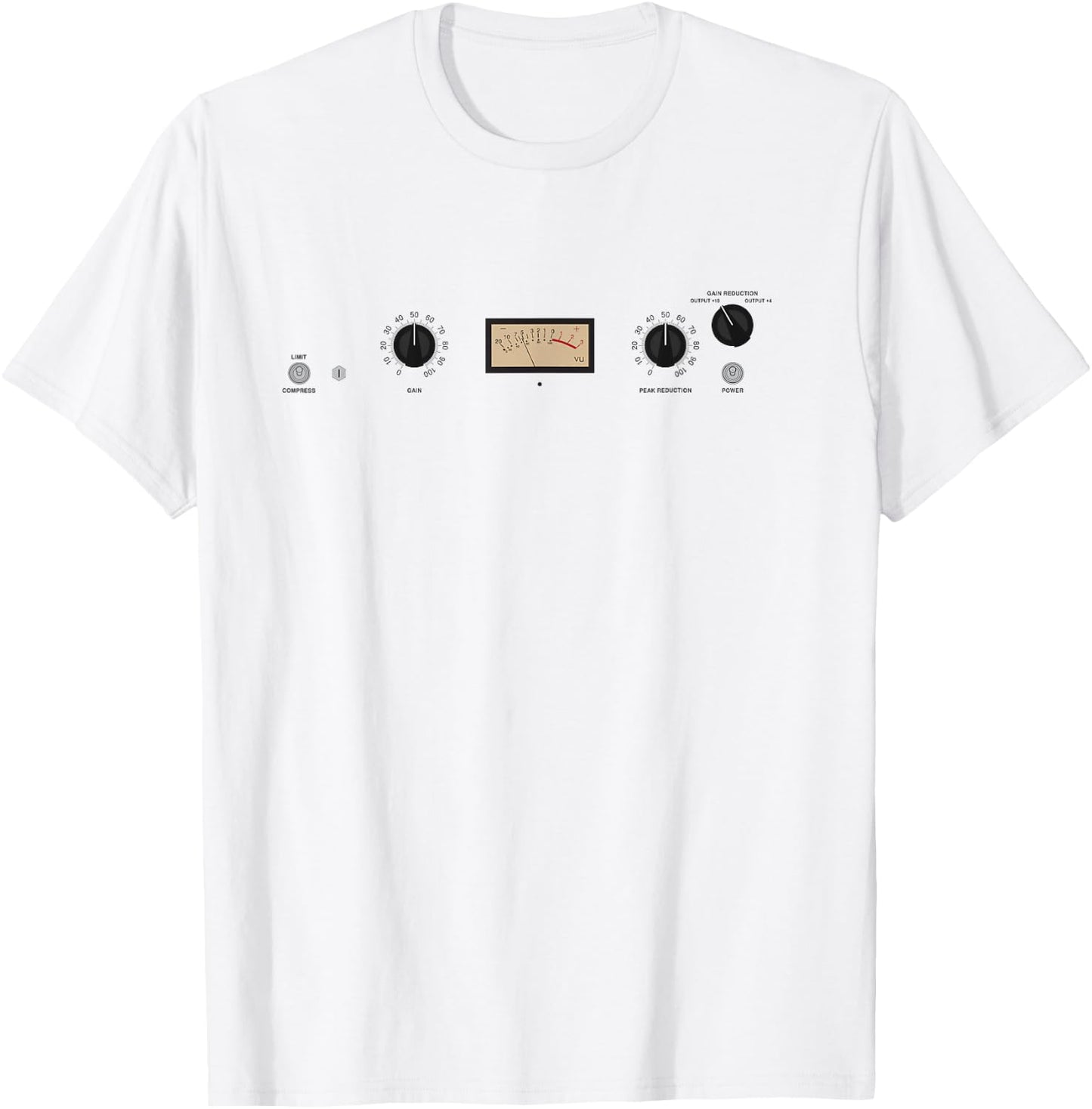 LA-2A Optical Compressor Leveling Amplifier Studio Rack Gear T-Shirt - T-Shirt | White