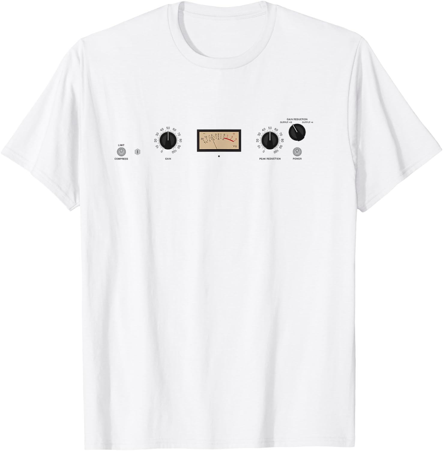 LA-2A Optical Compressor Leveling Amplifier Studio Rack Gear T-Shirt - T-Shirt | White