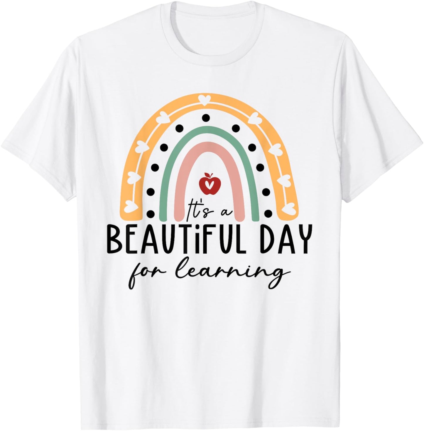 It's Beautiful-Day For Learning Retro Teacher Students Women T-Shirt - T-Shirt | White