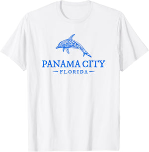 Panama City Florida Dolphin Women Beach Souvenir T-Shirt - T-Shirt | White