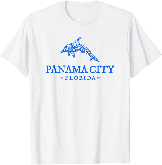 Panama City Florida Dolphin Women Beach Souvenir T-Shirt - T-Shirt | White