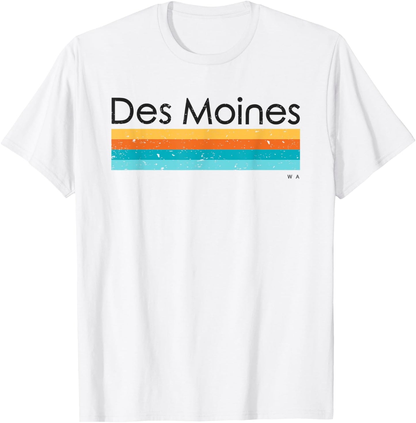 Vintage Des Moines WA Retro Design T-Shirt - T-Shirt | White