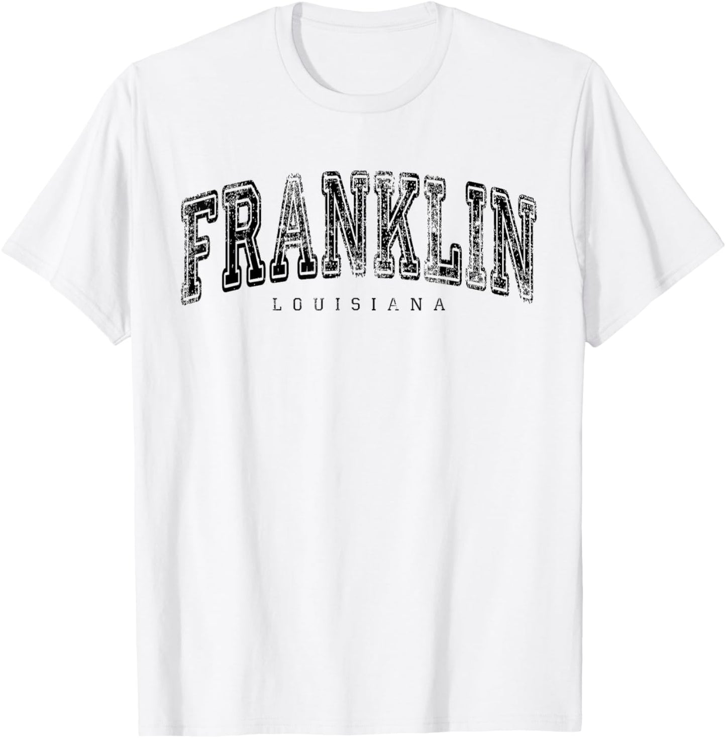 Franklin Louisiana Vintage Retro US City State Travel T-Shirt - T-Shirt | White