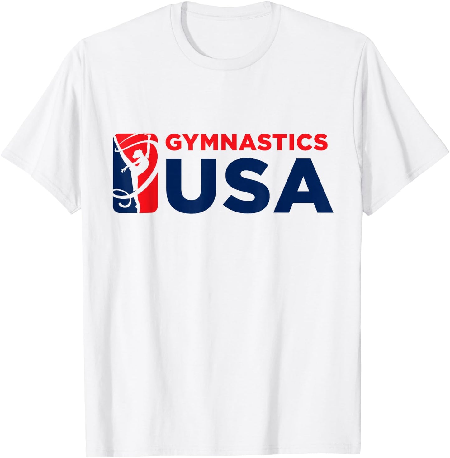 Gymnastics USA Support The Team USA Flag T-Shirt - T-Shirt | White