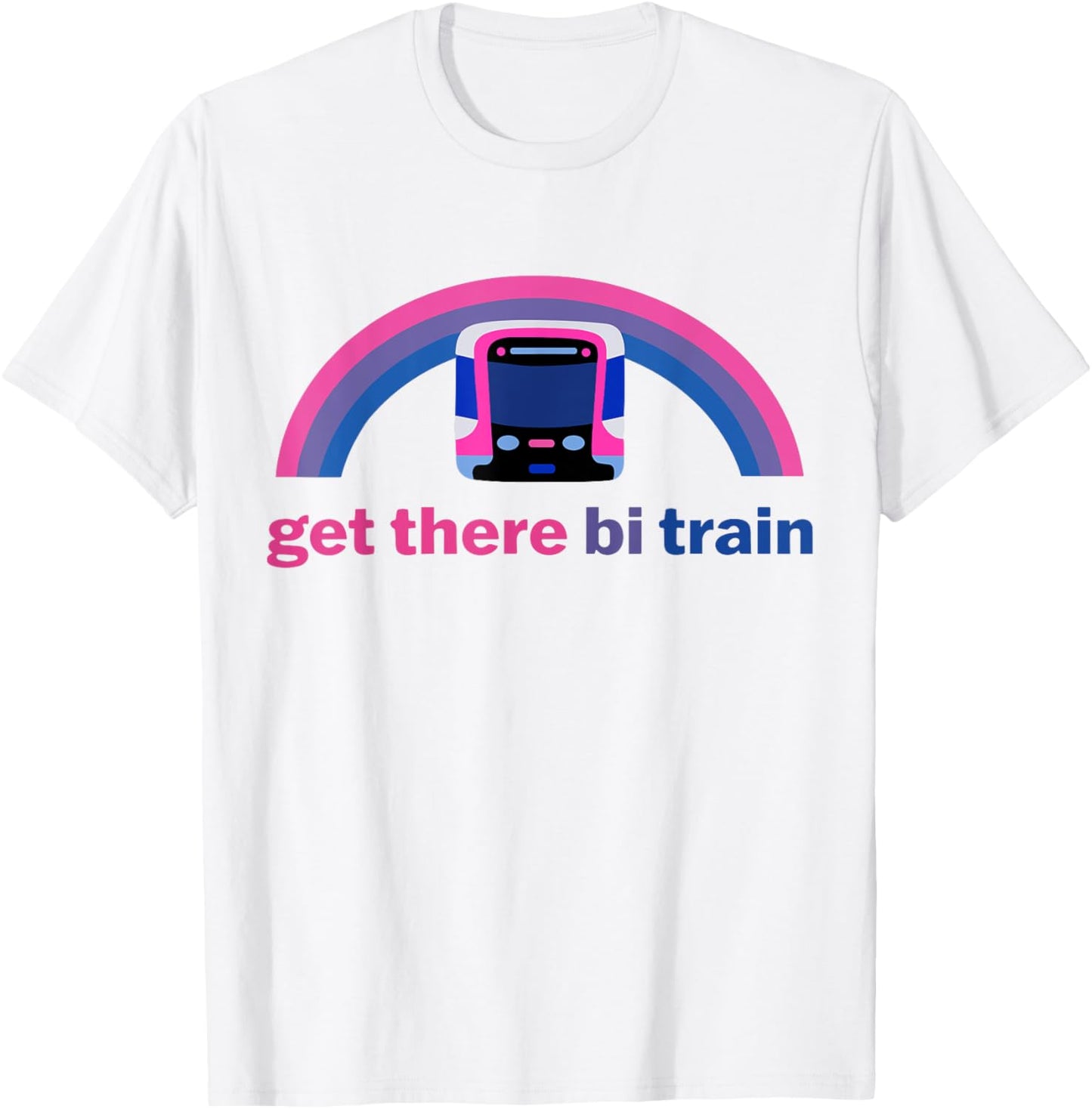 Get There Bi Train T-Shirt - T-Shirt | White